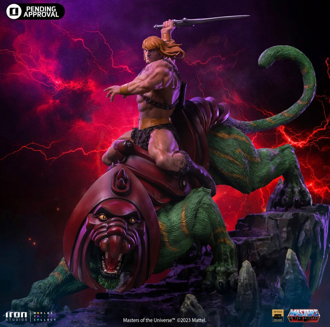 Pre-Venta: He-man and Battle Cat Deluxe - Masters of the Universe - Art Scale 1/10 - Iron Studios